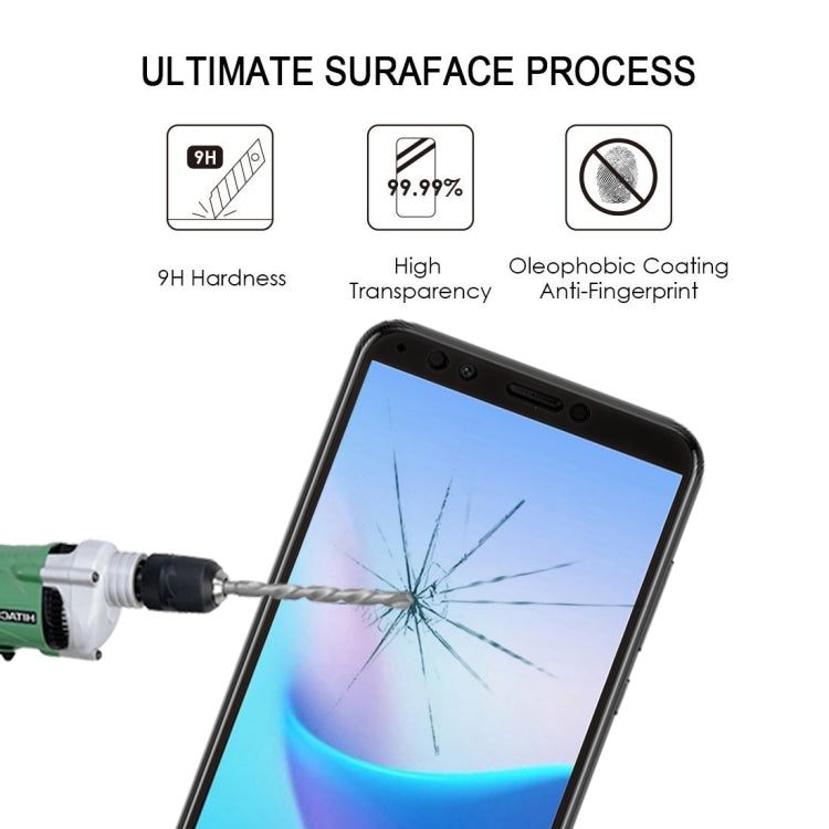 0.26mm 9H 2.5D Anti-scratch Silk-screen Tempered Glass Full Screen Film for Huawei Nova 2 Lite / Y7 Prime (2018)