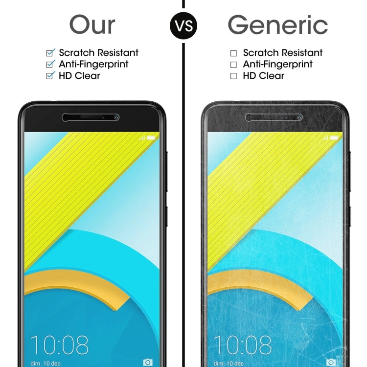 2 PCS for Huawei Honor 6C Pro 0.26mm 9H Surface Hardness 2.5D Explosion-proof Tempered Glass Screen Film