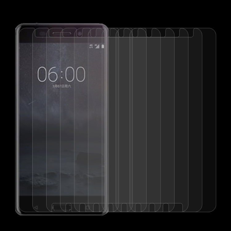 10 PCS for Nokia 6 0.26mm 9H Surface Hardness 2.5D Curved Tempered Glass Screen Protector Film