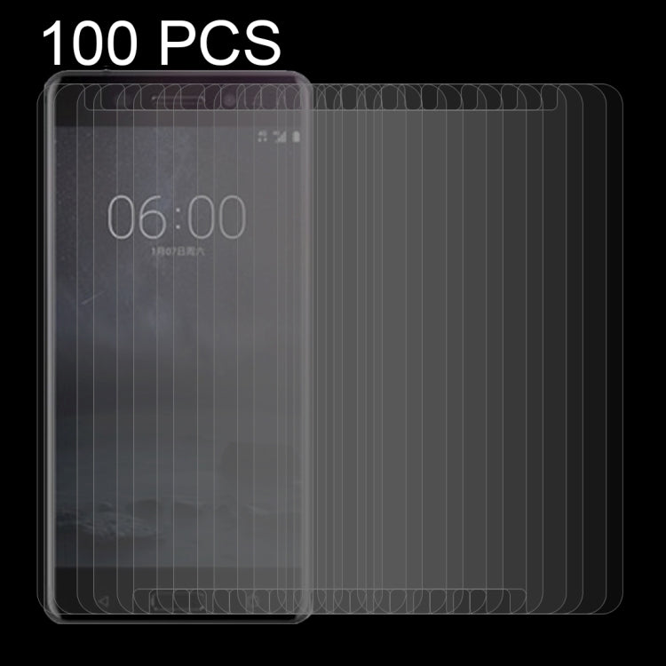100 PCS for Nokia 6 0.26mm 9H Surface Hardness 2.5D Curved Tempered Glass Screen Protector Film