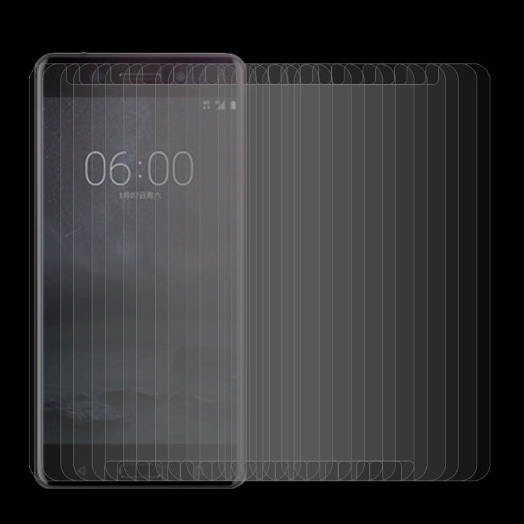 100 PCS for Nokia 6 0.26mm 9H Surface Hardness 2.5D Curved Tempered Glass Screen Protector Film
