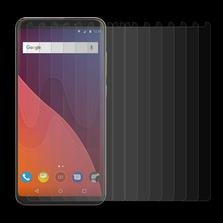 10 PCS for Wiko View 0.26mm 9H Surface Hardness 2.5D Curved Edge Tempered Glass Front Screen Protector