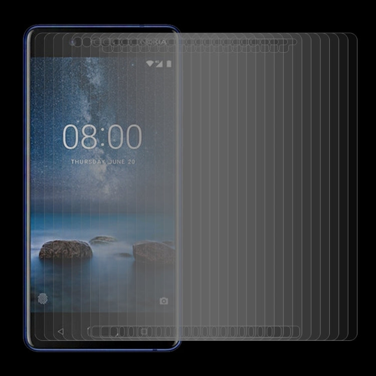 100 PCS Nokia 8 0.26mm 9H Surface Hardness 2.5D Curved Edge Tempered Glass Screen Protector