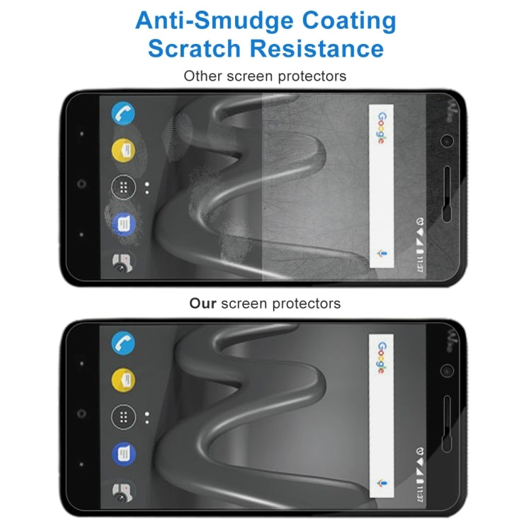 2 PCS for Wiko Harry 0.26mm 9H Surface Hardness 2.5D Curved Edge Tempered Glass Screen Protector