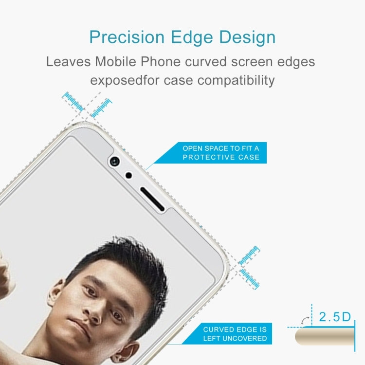 10 PCS for Huawei Honor V10 0.26mm 9H Surface Hardness 2.5D Curved Edge Tempered Glass Screen Protector