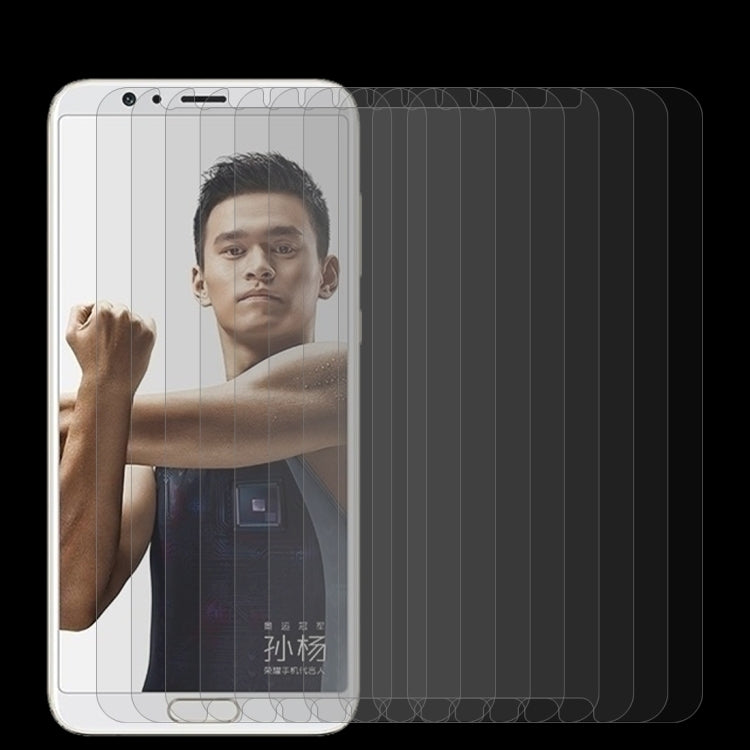 10 PCS for Huawei Honor V10 0.26mm 9H Surface Hardness 2.5D Curved Edge Tempered Glass Screen Protector
