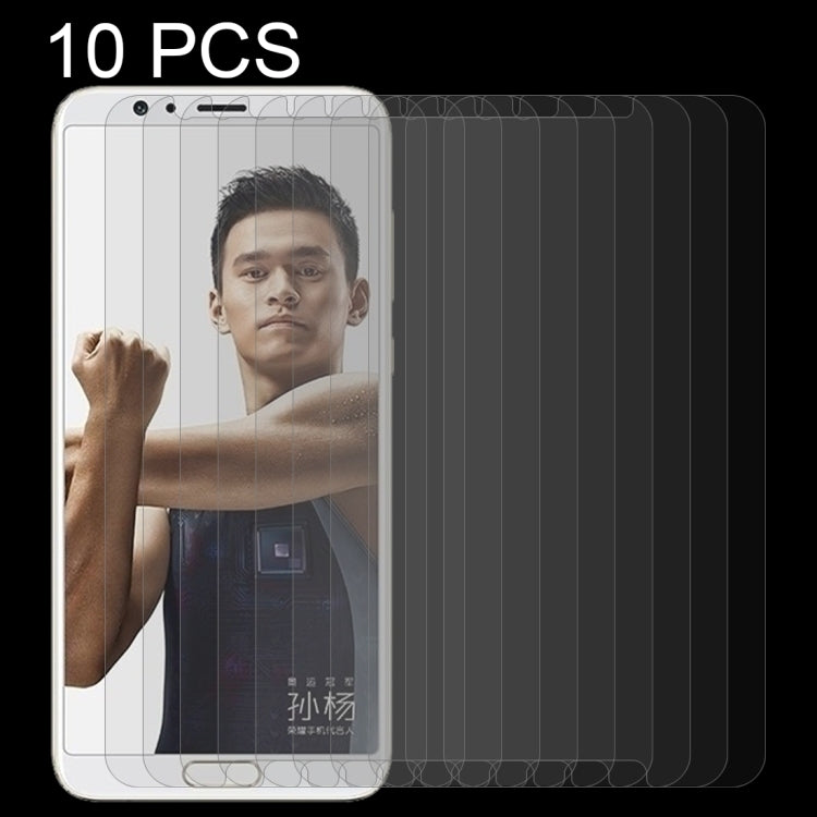 10 PCS for Huawei Honor V10 0.26mm 9H Surface Hardness 2.5D Curved Edge Tempered Glass Screen Protector
