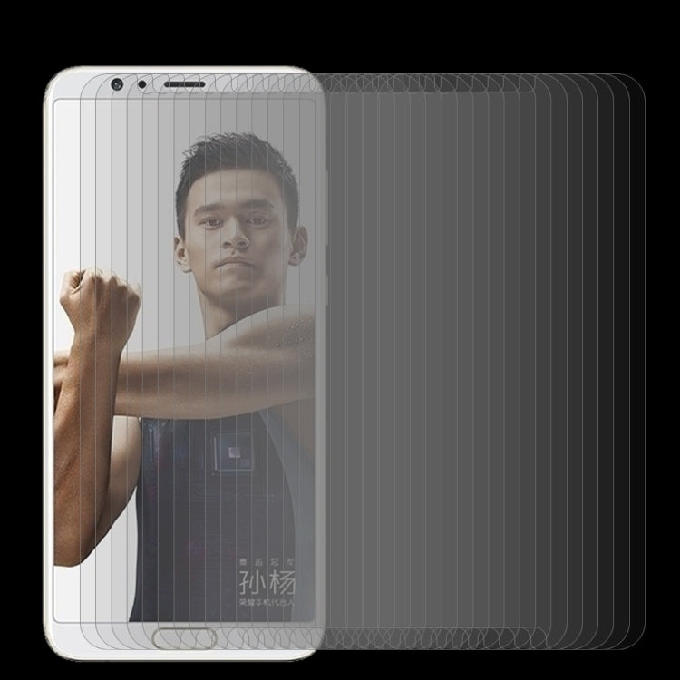 100 PCS for Huawei Honor V10 0.26mm 9H Surface Hardness 2.5D Curved Edge Tempered Glass Screen Protector