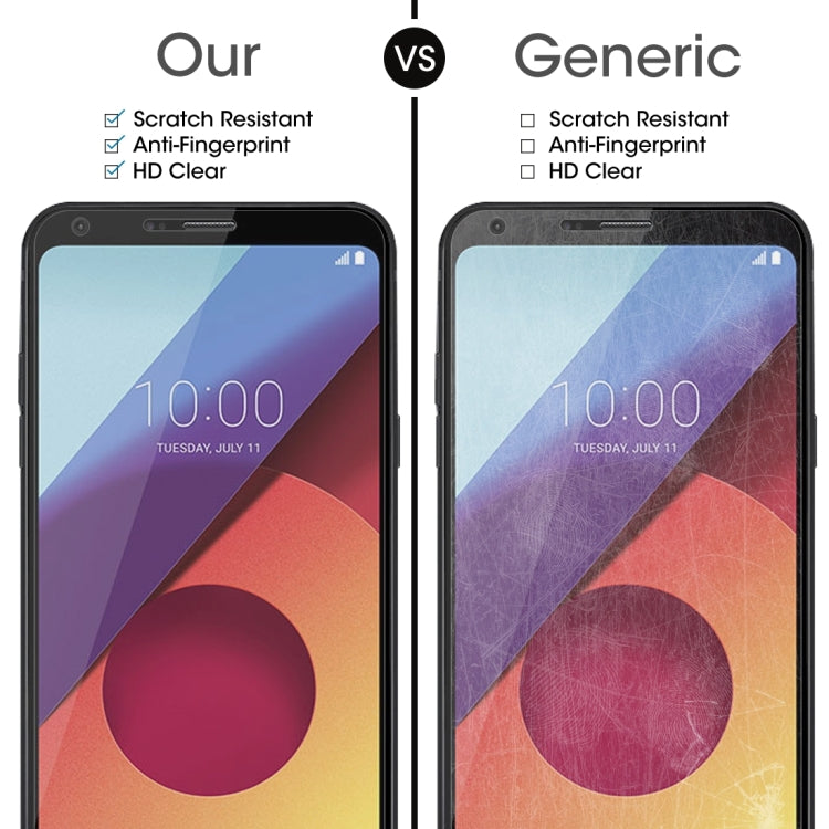 2 PCS for LG Q6+ 0.26mm 9H Surface Hardness 2.5D Curved Edge Tempered Glass Screen Protector