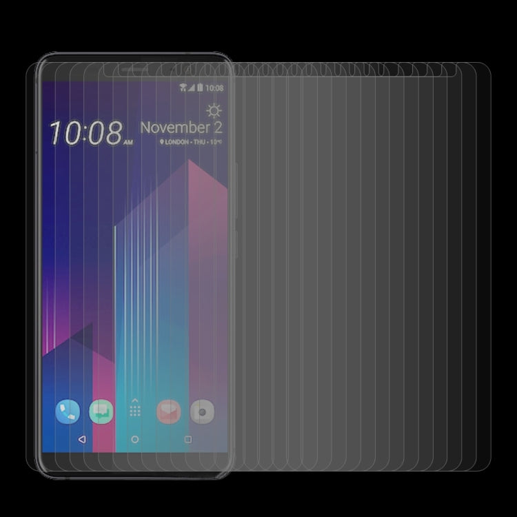 100 PCS for HTC U11+ 0.26mm 9H Surface Hardness 2.5D Curved Edge Tempered Glass Screen Protector