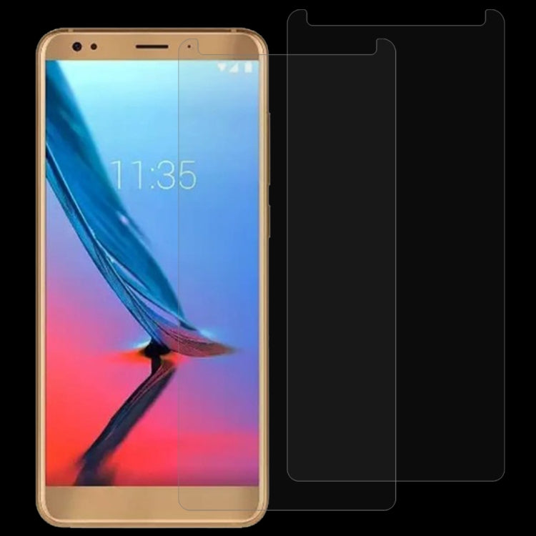 2 PCS For ZTE Blade V9 0.26mm 9H Surface Hardness 2.5D Curved Edge Tempered Glass Screen Protector
