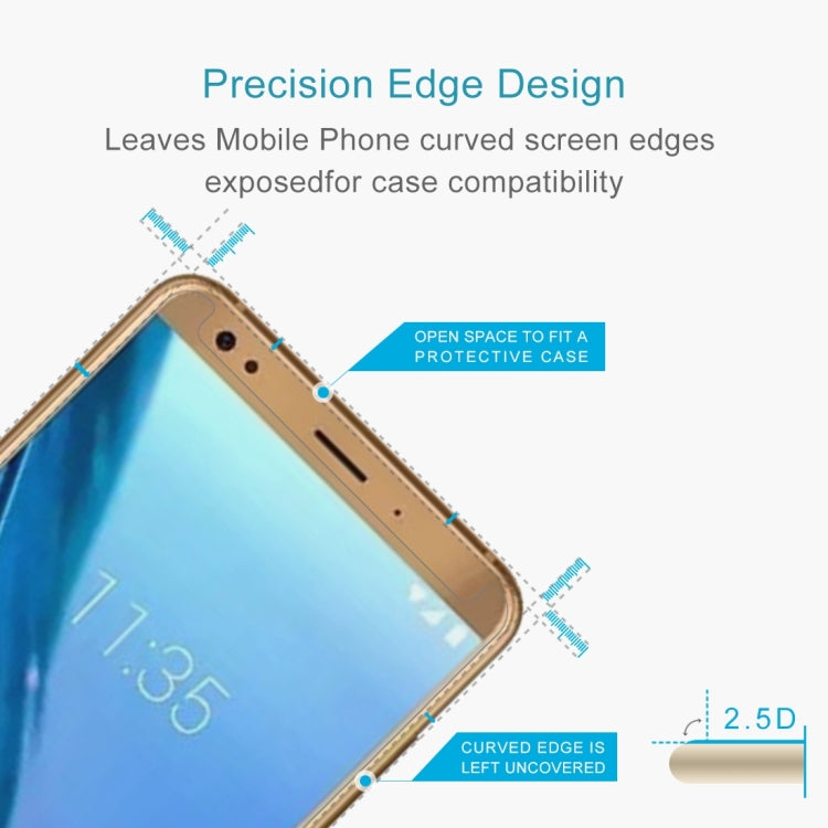 2 PCS For ZTE Blade V9 0.26mm 9H Surface Hardness 2.5D Curved Edge Tempered Glass Screen Protector