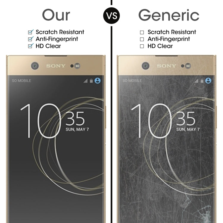 100 PCS For Sony Xperia XA1 Plus 0.26mm 9H Surface Hardness 2.5D Curved Edge Tempered Glass Screen Protector