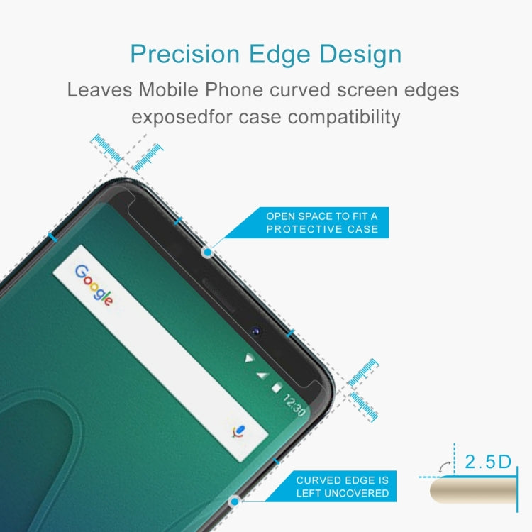 100 PCS for Wiko View XL 0.26mm 9H Surface Hardness 2.5D Curved Edge Tempered Glass Front Screen Protector