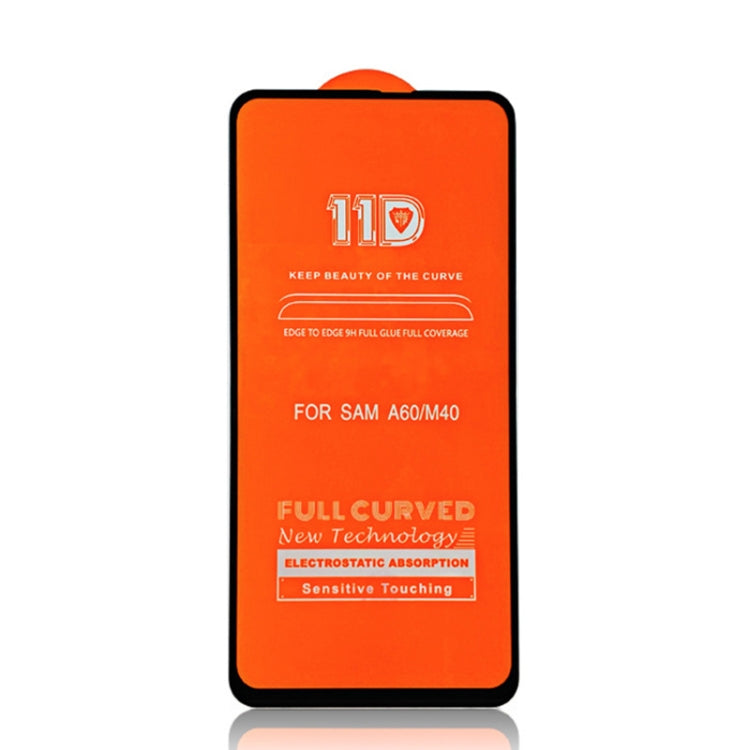 25 PCS MIETUBL 11D Full Screen Full Glue Anti-fingerprint Tempered Glass Film for Galaxy M40 / A60