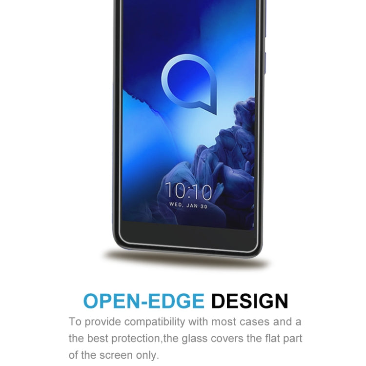 50 PCS For Alcatel 1C 2.5D Non-Full Screen Tempered Glass Film