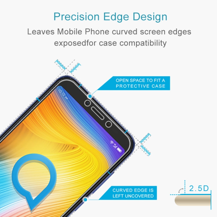 50 PCS For Alcatel 1S 2.5D Non-Full Screen Tempered Glass Film