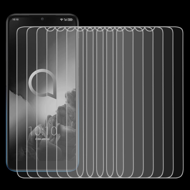 10 PCS 9H 2.5D Non-Full Screen Tempered Glass Film For Alcatel 3