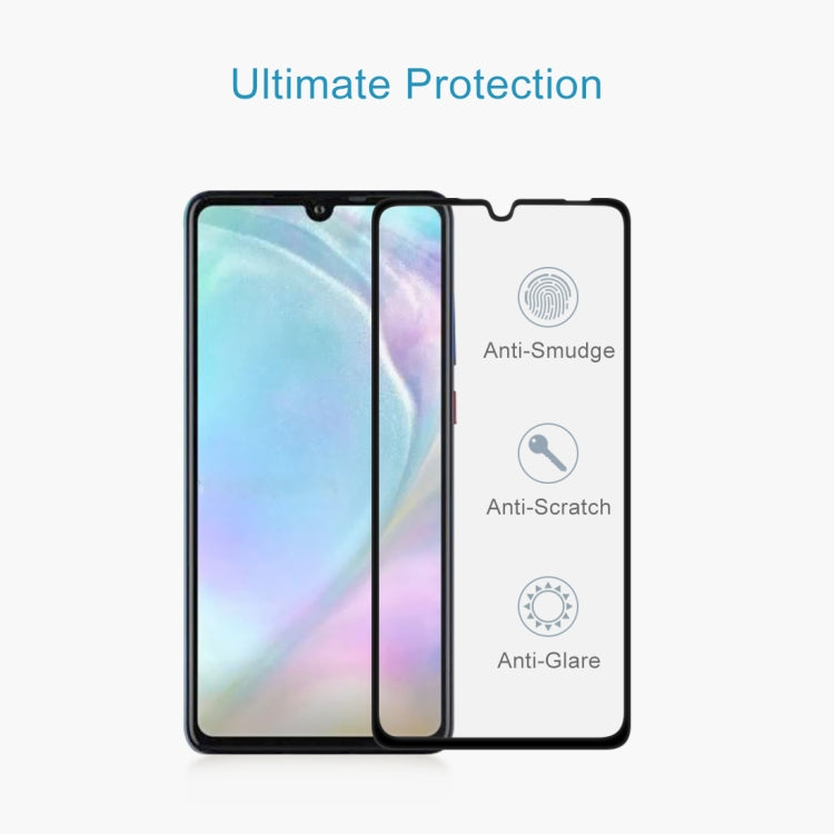 9H 9D Full Screen Tempered Glass Screen Protector for Huawei P30 Lite(Black)