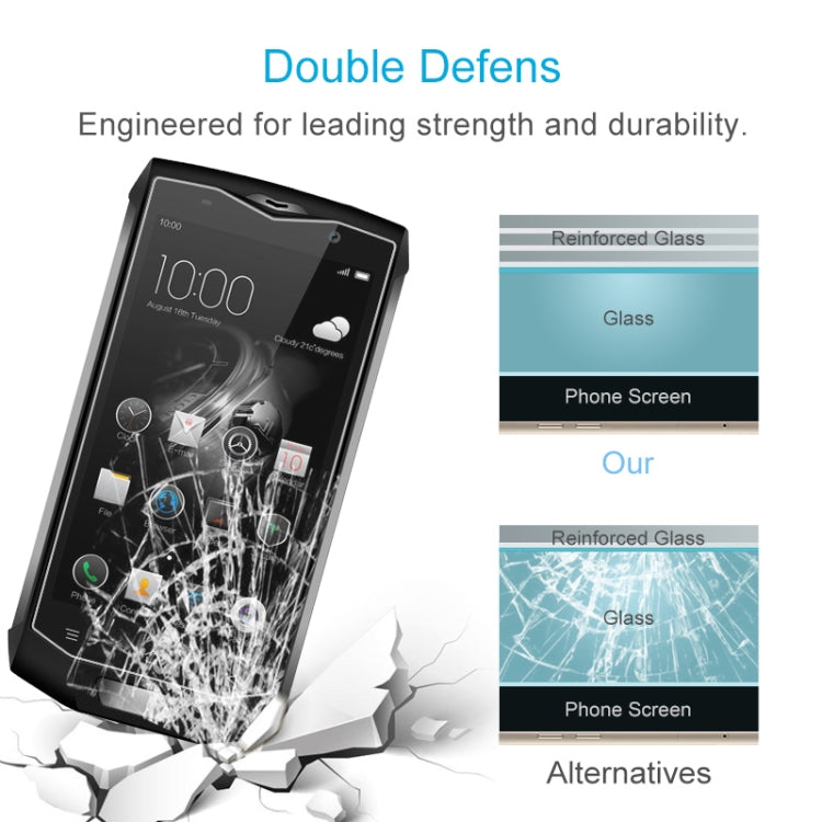 50 PCS For Blackview BV8000 Pro 2.5D Non-Full Screen Tempered Glass Film