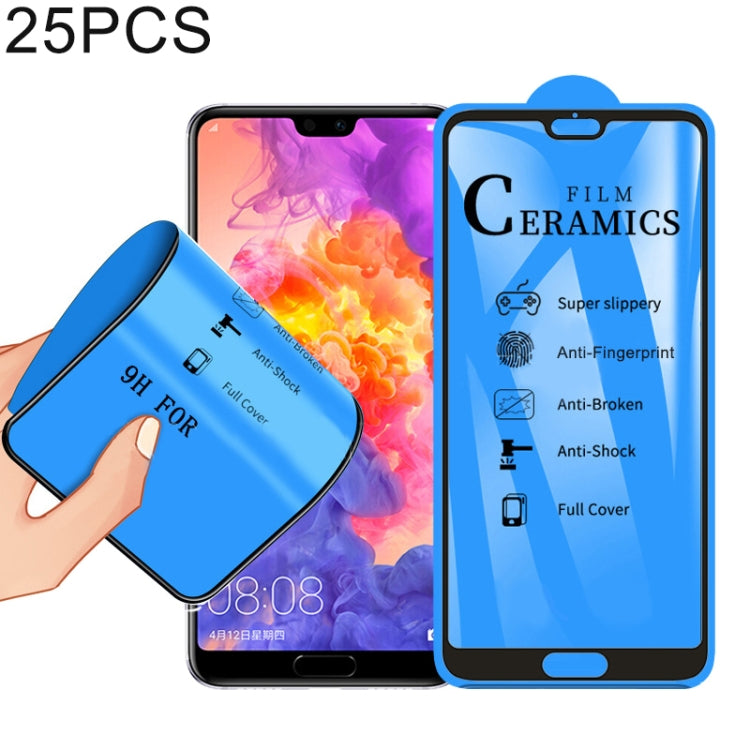 25 PCS 2.5D Full Glue Full Cover Ceramics Film For Huawei P20