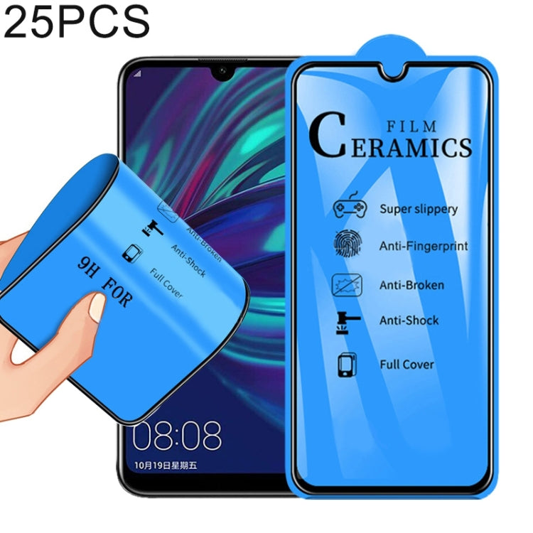25 PCS 2.5D Full Glue Full Cover Ceramics Film for Huawei Y7 (2019) / Y7 Pro (2019) / Y7 Prime