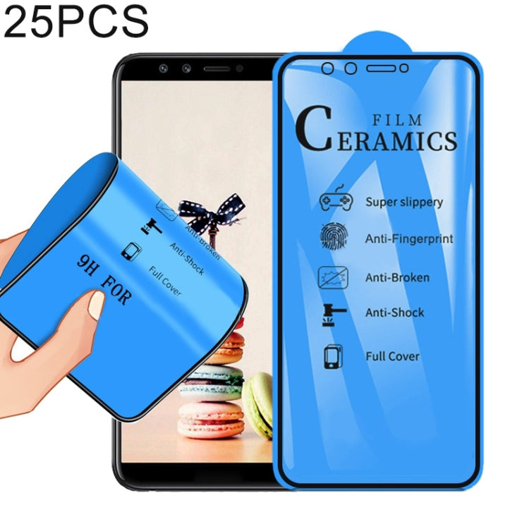 25 PCS 2.5D Full Glue Full Cover Ceramics Film for Huawei Honor 9 Lite