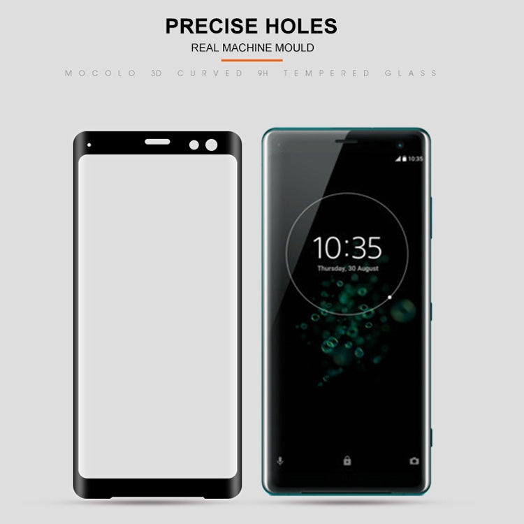 mocolo 0.33mm 9H 3D Curved Full Screen Tempered Glass Film for Sony Xperia XZ3 (Black)