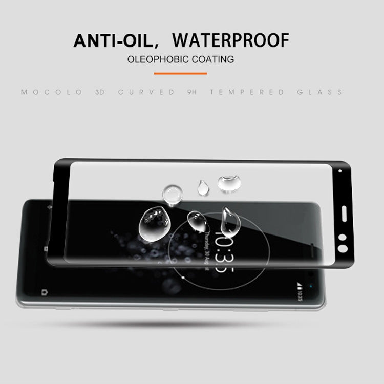 mocolo 0.33mm 9H 3D Curved Full Screen Tempered Glass Film for Sony Xperia XZ3 (Black)