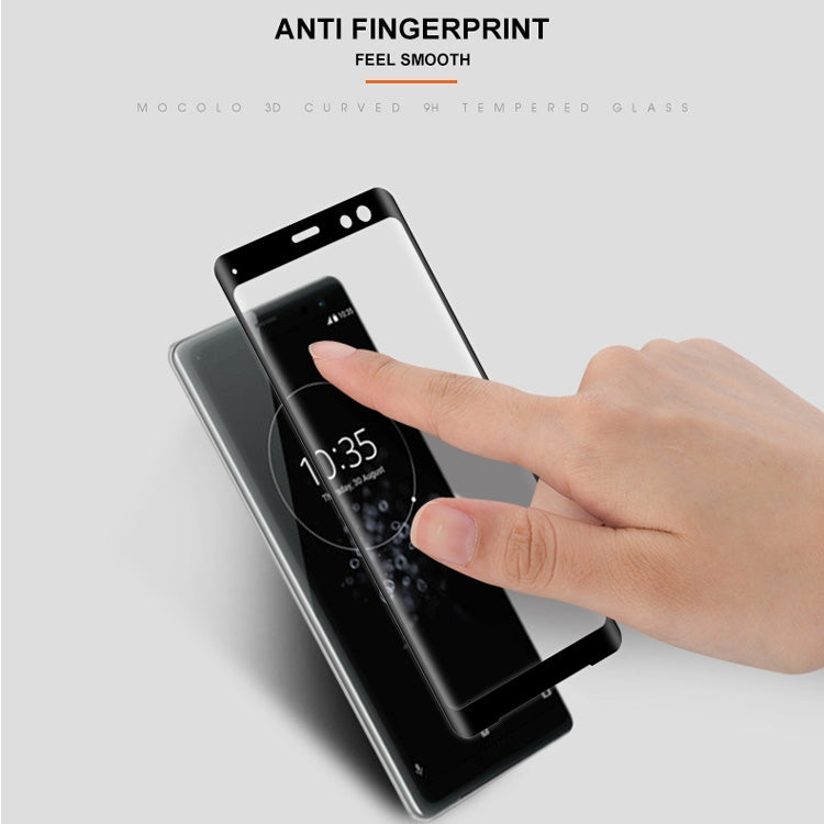 mocolo 0.33mm 9H 3D Curved Full Screen Tempered Glass Film for Sony Xperia XZ3 (Black)