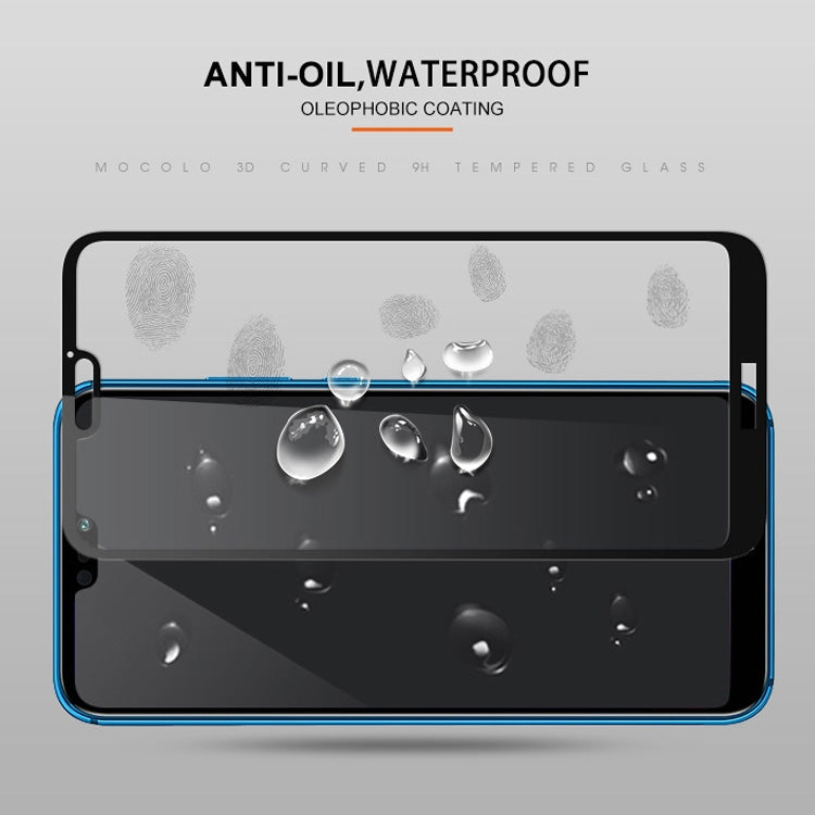 mocolo 0.33mm 9H 2.5D Silk Print Tempered Glass Film for Huawei P20 Lite (Black)