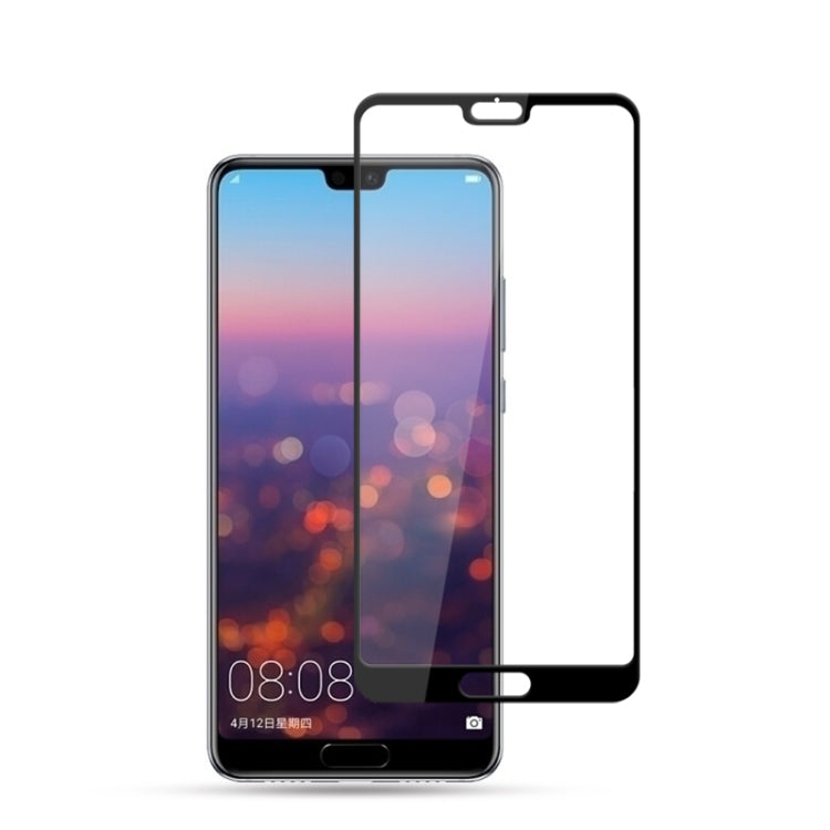 mocolo 0.33mm 9H 2.5D Silk Print Tempered Glass Film for Huawei P20 (Black)