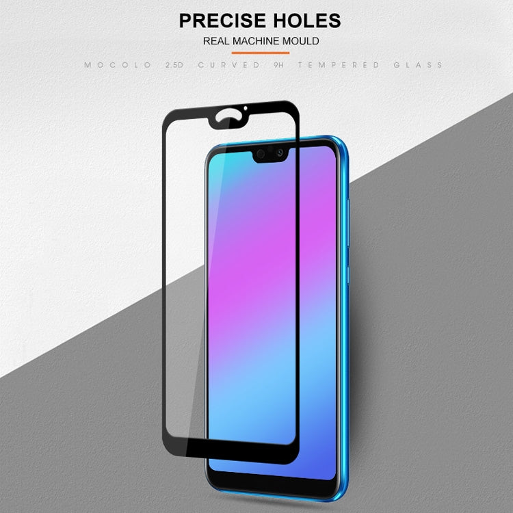 mocolo 0.33mm 9H 2.5D Silk Print Tempered Glass Film for Huawei Honor 9I (Black)