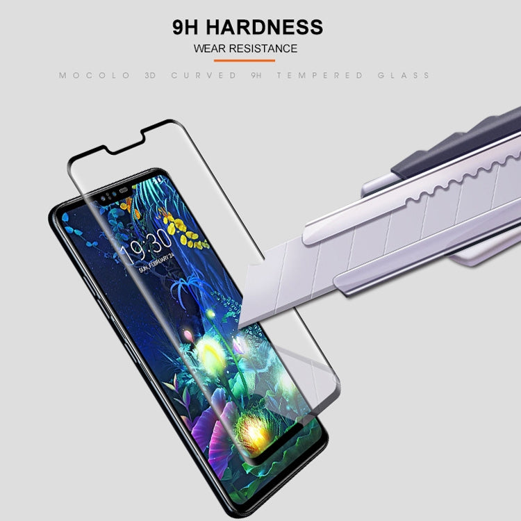 mocolo 0.33mm 9H 3D Curved Full Screen Tempered Glass Film for LG V50 ThinQ 5G (Black)