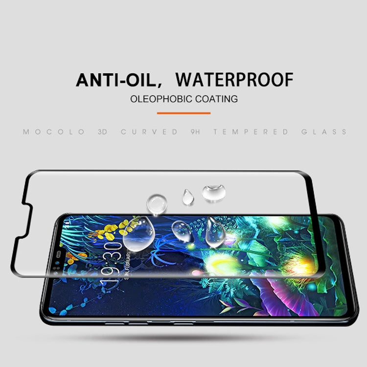 mocolo 0.33mm 9H 3D Curved Full Screen Tempered Glass Film for LG V50 ThinQ 5G (Black)