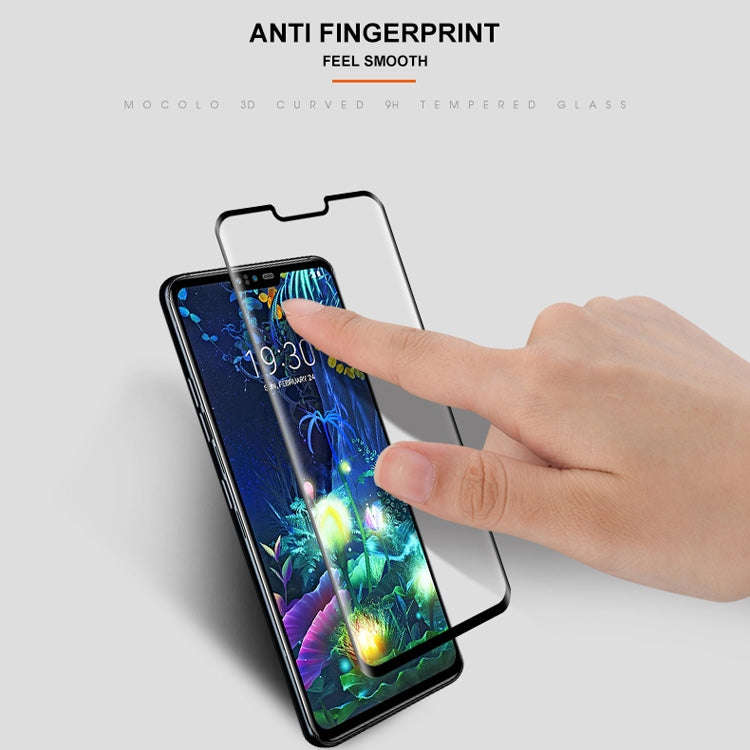mocolo 0.33mm 9H 3D Curved Full Screen Tempered Glass Film for LG V50 ThinQ 5G (Black)
