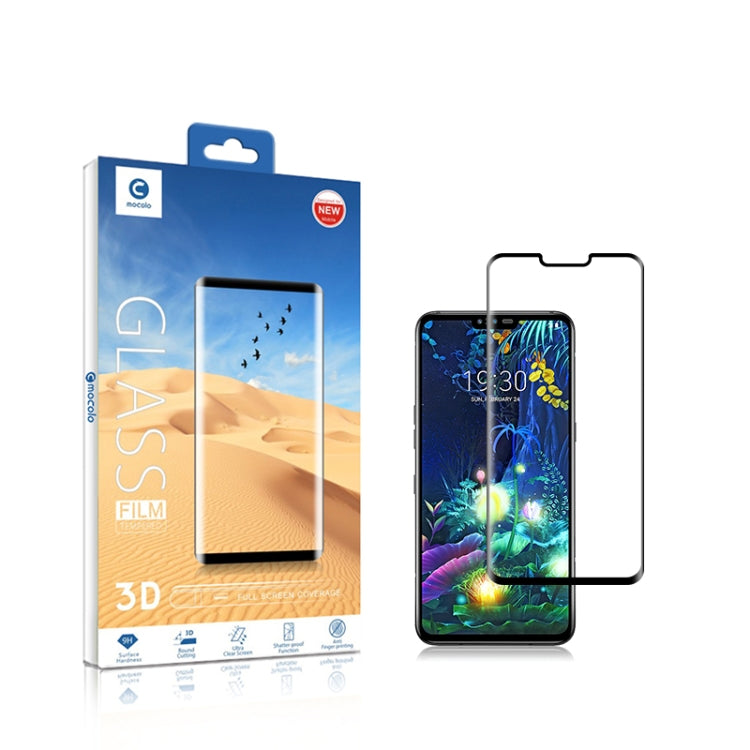 mocolo 0.33mm 9H 3D Curved Full Screen Tempered Glass Film for LG V50 ThinQ 5G (Black)