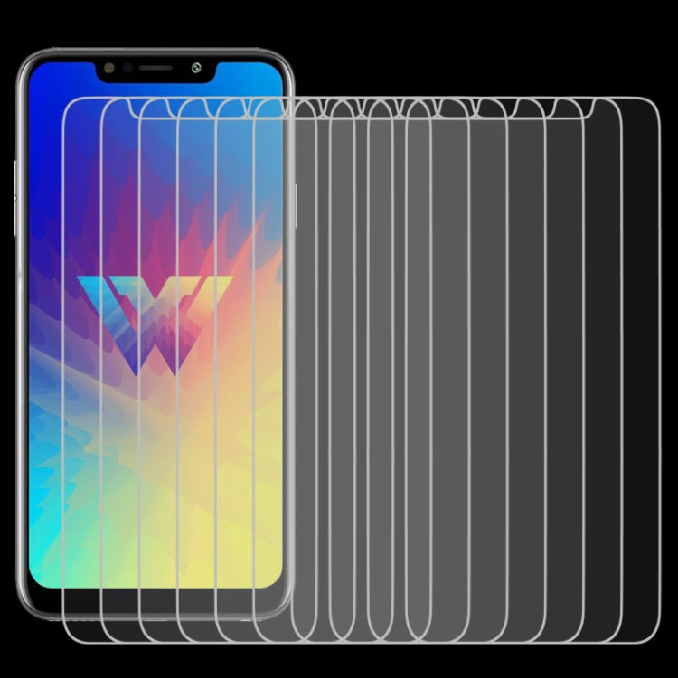 50 PCS For LG W10 9H 2.5D Screen Tempered Glass Film