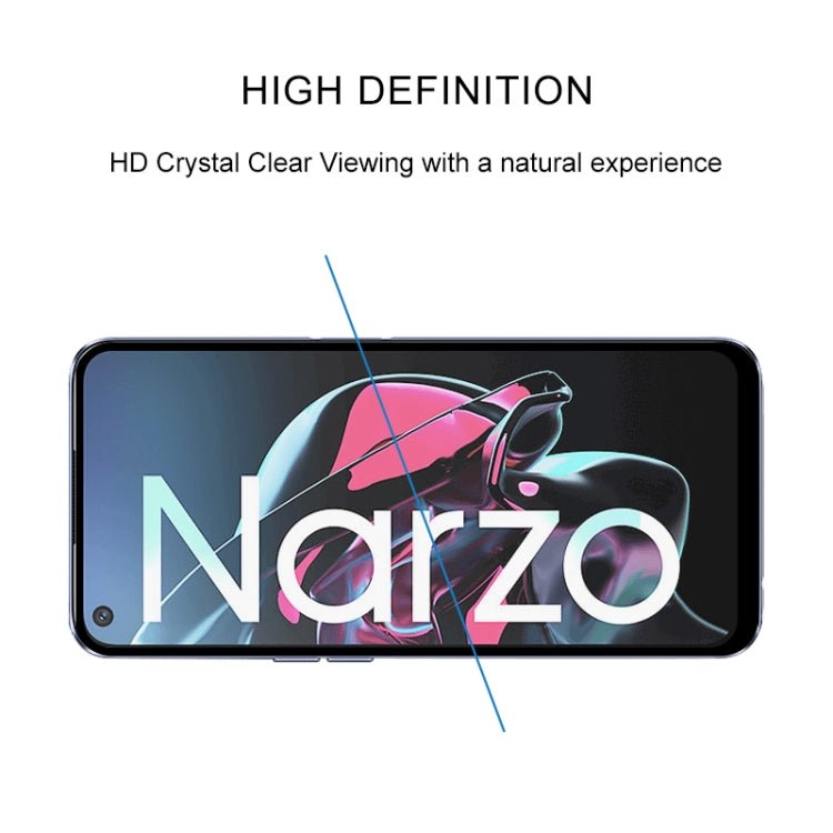 For OPPO Realme Narzo 25 PCS Full Glue Full Screen Tempered Glass Film