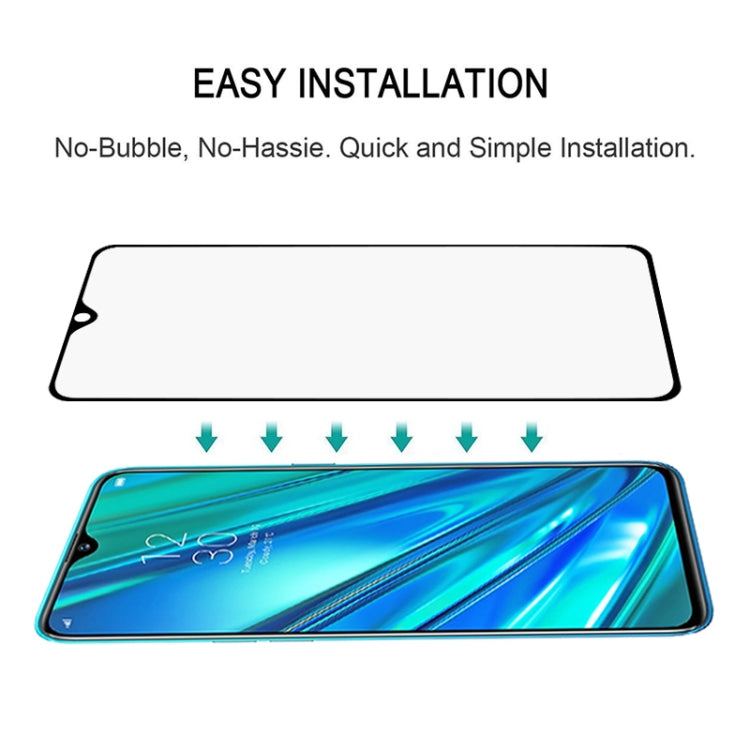 For OPPO Realme 5 Pro Full Glue Full Cover Screen Protector Tempered Glass Film