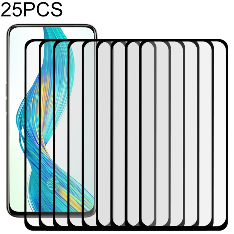 25 PCS For OPPO Realme XT Full Glue Full Cover Screen Protector Tempered Glass Film