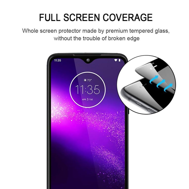 For Motorola One Macro 25 PCS Full Glue Full Screen Tempered Glass Film