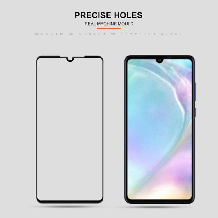 mocolo 0.33mm 9H 3D Full Glue Curved Full Screen Tempered Glass Film for Huawei P30 (Black)
