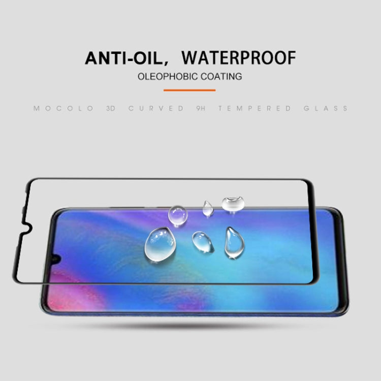 mocolo 0.33mm 9H 3D Full Glue Curved Full Screen Tempered Glass Film for Huawei P30 Lite (Black)