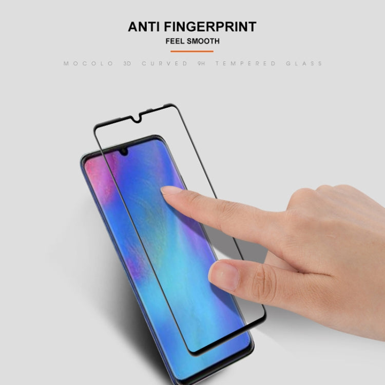 mocolo 0.33mm 9H 3D Full Glue Curved Full Screen Tempered Glass Film for Huawei P30 Lite (Black)