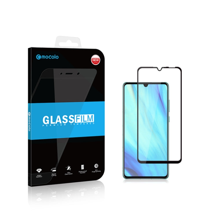 mocolo 0.33mm 9H 2.5D Silk Print Tempered Glass Film for Huawei P30 (Black)