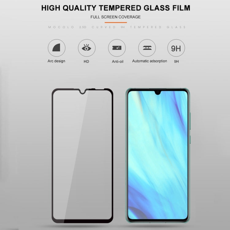 mocolo 0.33mm 9H 2.5D Full Glue Silk Print Tempered Glass Film for Huawei P30 (Black)