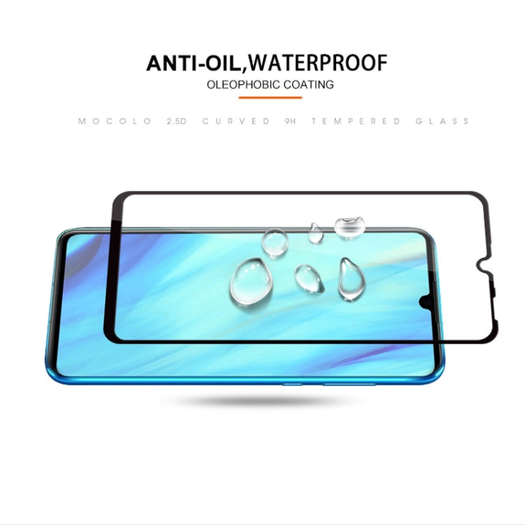 mocolo 0.33mm 9H 2.5D Full Glue Silk Print Tempered Glass Film for Huawei P30 (Black)