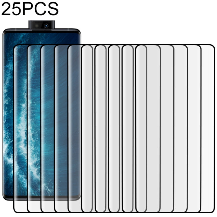 25 PCS For Vivo NEX 3S 5G 9H HD 3D Curved Edge Tempered Glass Film
