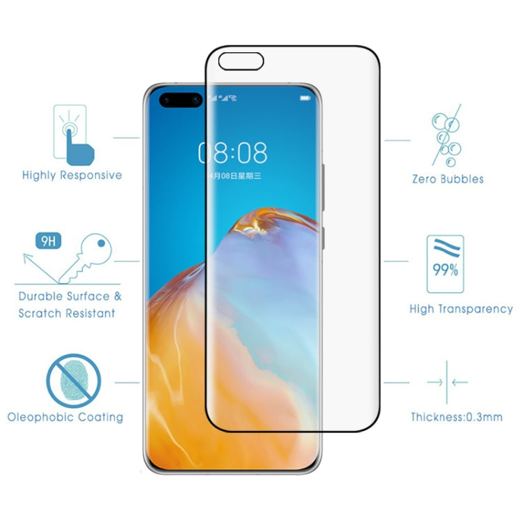 25 PCS For Huawei P40 Pro 9H HD 3D Curved Edge Tempered Glass Film